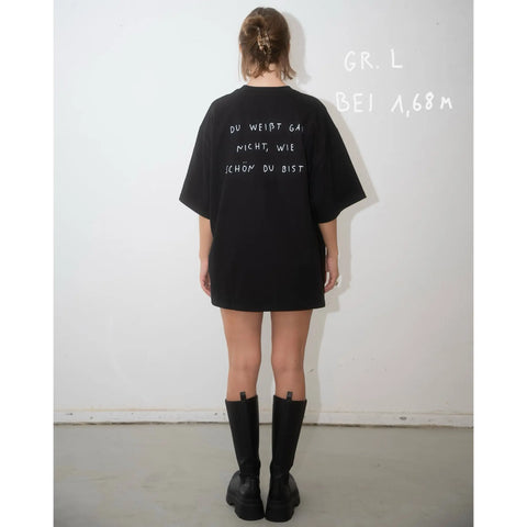 oversized shirt schwarz - wie schön du bist