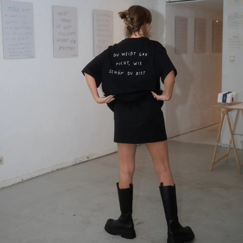 oversized shirt schwarz - wie schön du bist