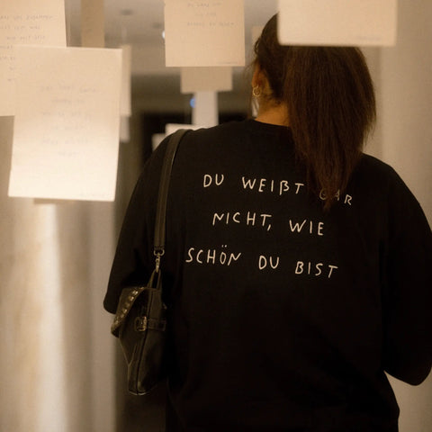 oversized shirt schwarz - wie schön du bist