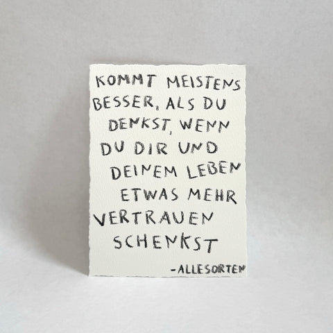 original notiz - kommt besser als du denkst