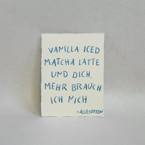 original notiz - vanilla iced matcha latte