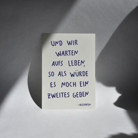 print - warten aufs leben A4