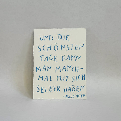 original notiz - die schönsten tage