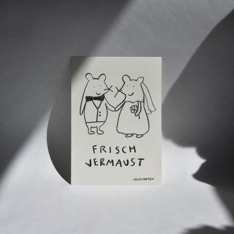 print - hochzeitsmaus mausfrau/mausmann A4