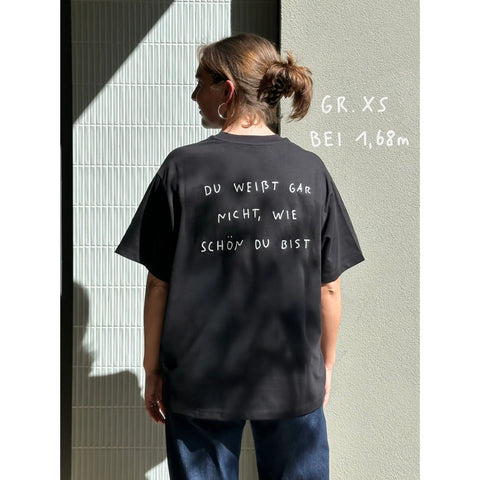 oversized shirt schwarz - wie schön du bist