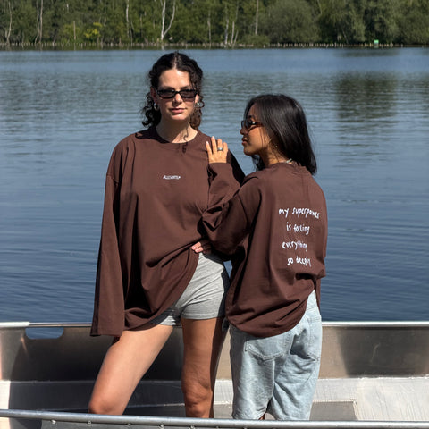 longsleeve bestickt - superpower