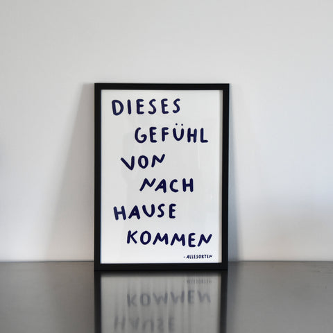 print - nach hause kommen A3