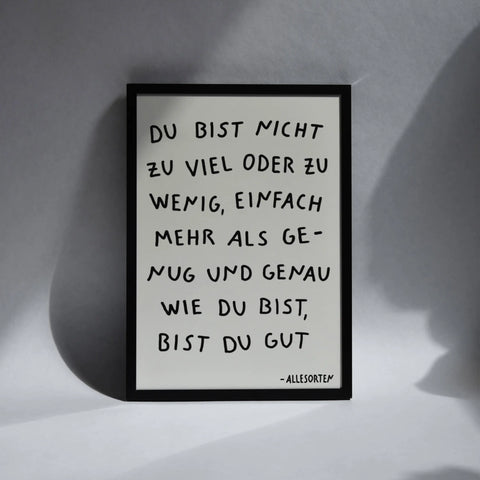 print - kein zu viel kein zu wenig A4
