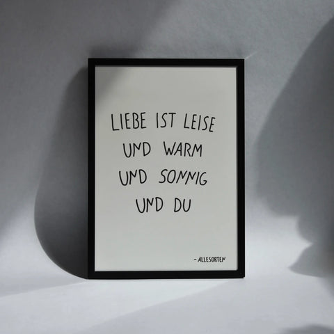 print - liebe A4