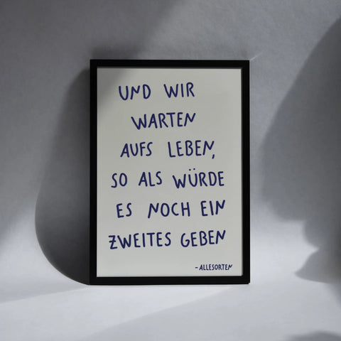 print - warten aufs leben A4