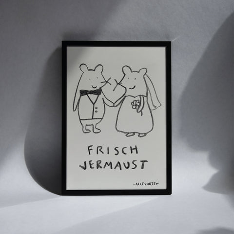 print - hochzeitsmaus mausfrau/mausmann A4