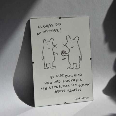 print - mausweisheit wunder A4