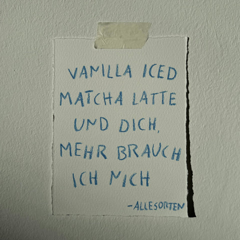 original notiz - vanilla iced matcha latte