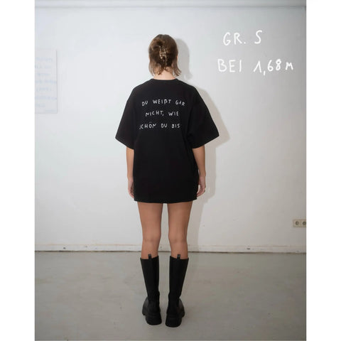 oversized shirt schwarz - wie schön du bist