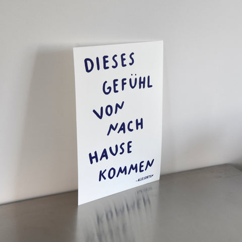 print - nach hause kommen A3