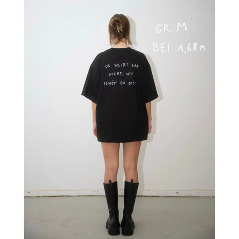 oversized shirt schwarz - wie schön du bist