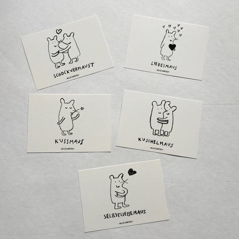 postkarten bundle - mausliebe