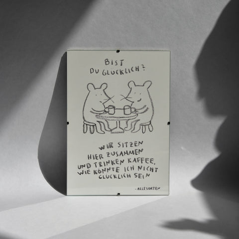 print - mausweisheit glücklichsein A4