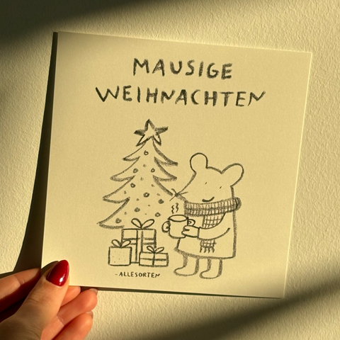 ⁠xl postkarte - mausige weihnachten