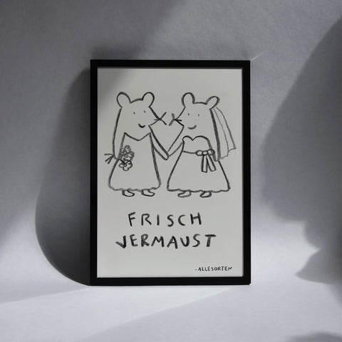 print - hochzeitsmaus mausfrau/mausfrau A4