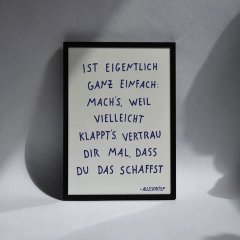 print - vertrau dir mal