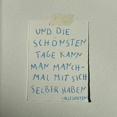 original notiz - die schönsten tage