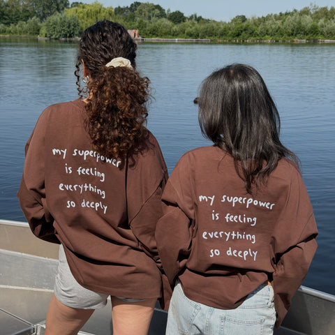 longsleeve bestickt - superpower