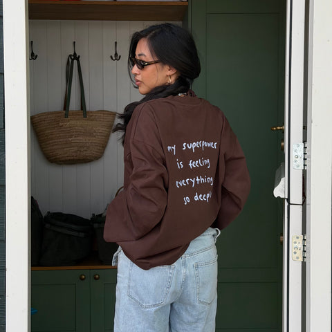 longsleeve bestickt - superpower