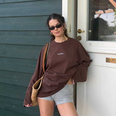 longsleeve bestickt - superpower