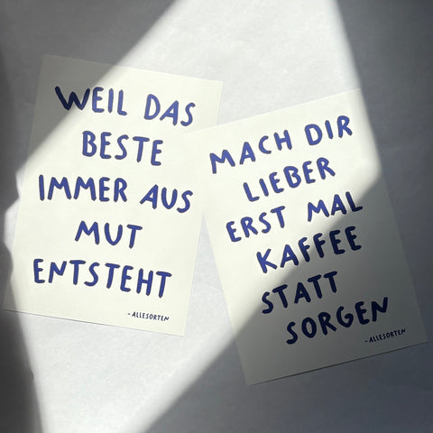 print - kaffee statt sorgen A3