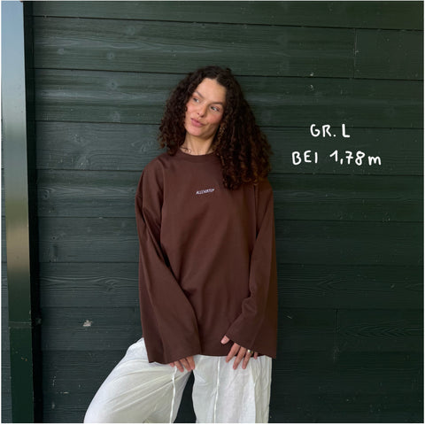 longsleeve bestickt - superpower