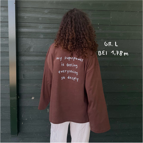 longsleeve bestickt - superpower