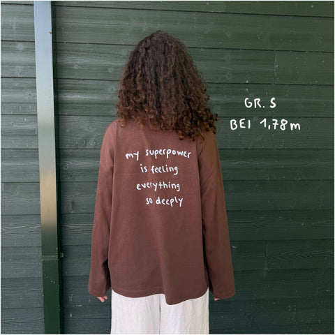 longsleeve bestickt - superpower