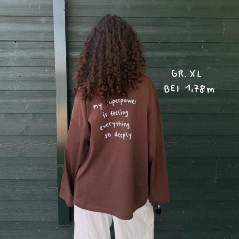 longsleeve bestickt - superpower