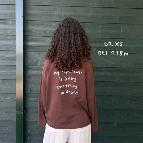 longsleeve bestickt - superpower